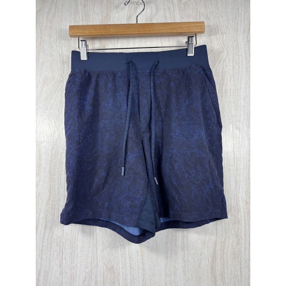 Lululemon T.H.E. Linerless Shorts Mens Small Gravel Dust True Navy 7" Athleisure